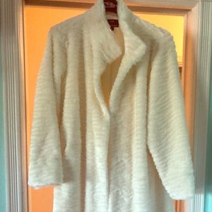 Dennis Basso plus size winter coat, 2X Snow White